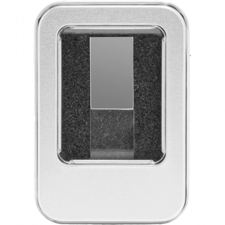 Kristal gövdeli metal kapaklı 16 GB lazer baskılı promosyon USB bellek